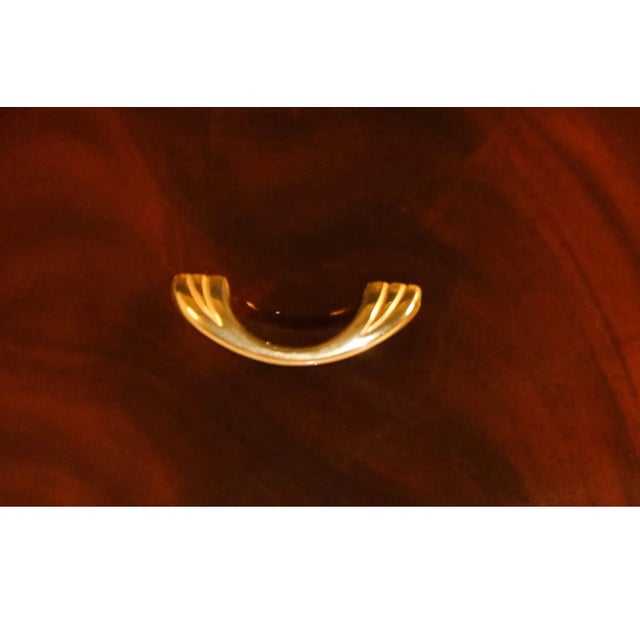 Late 20th Century Pair of Modern Italian Mahogany Nightstands Tables For Sale - Image 5 of 12