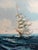 Late 20th Century Late 20th Century Listed Artist Hewett Jackson Original Oil Painting | Tall Ship Seascape | Framed For Sale - Image 5 of 13