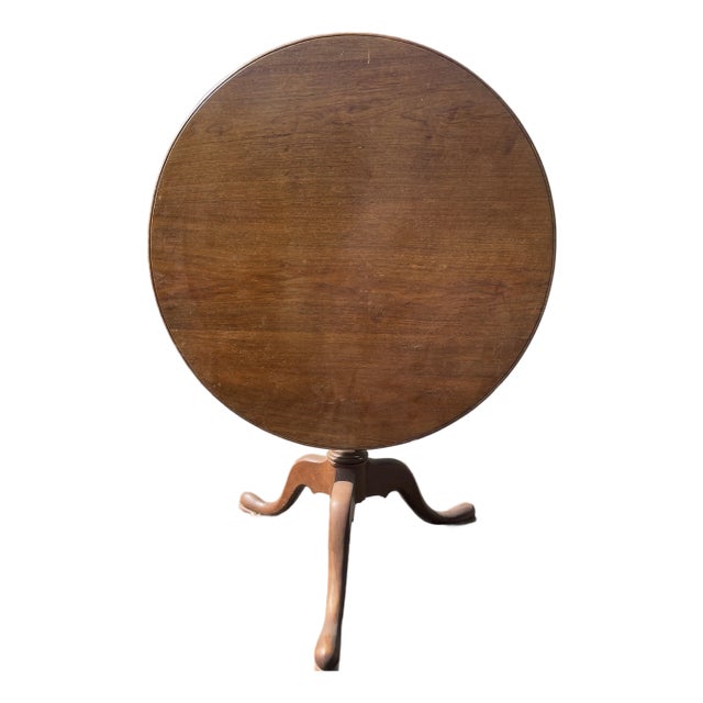 Antique Mahogany Tilt Top Table Large Queen Anne Style For Sale