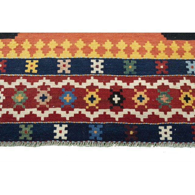 Handwoven Designer Kilim Rug For Sale - Image 5 of 8