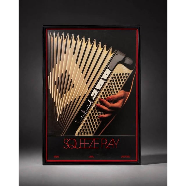 Contemporary Framed Vintage-Style Accordion Music Poster For Sale - Image 3 of 4