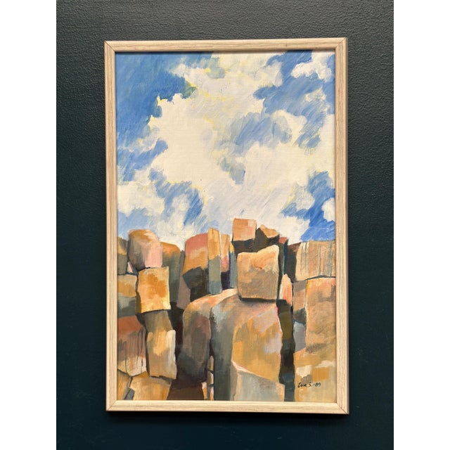 Eva S, Landscape, 1950s, Oil Painting on Canvas, Framed For Sale - Image 11 of 18