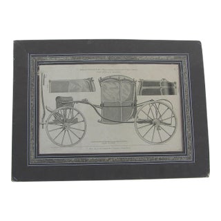 18th French Baroque Engraving Horse Carriage, Jacques l'Esperance Co. Equestrian, Engineering, Architectural For Sale