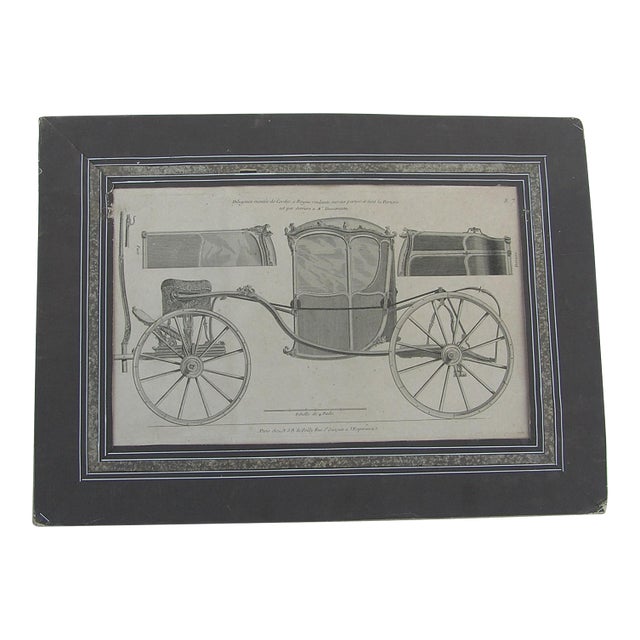 18th French Baroque Engraving Horse Carriage, Jacques l'Esperance Co. Equestrian, Engineering, Architectural For Sale