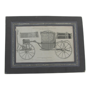 18th French Baroque Engraving Horse Carriage, Jacques l'Esperance Co. Equestrian, Engineering, Architectural