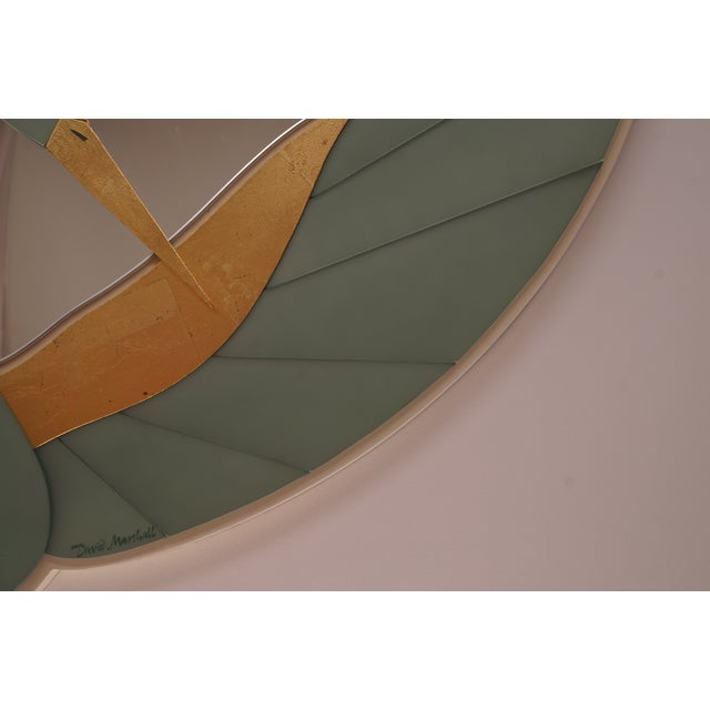 Mirror with Golden Crane Motifs by David Marshall, 1970s For Sale - Image 16 of 18