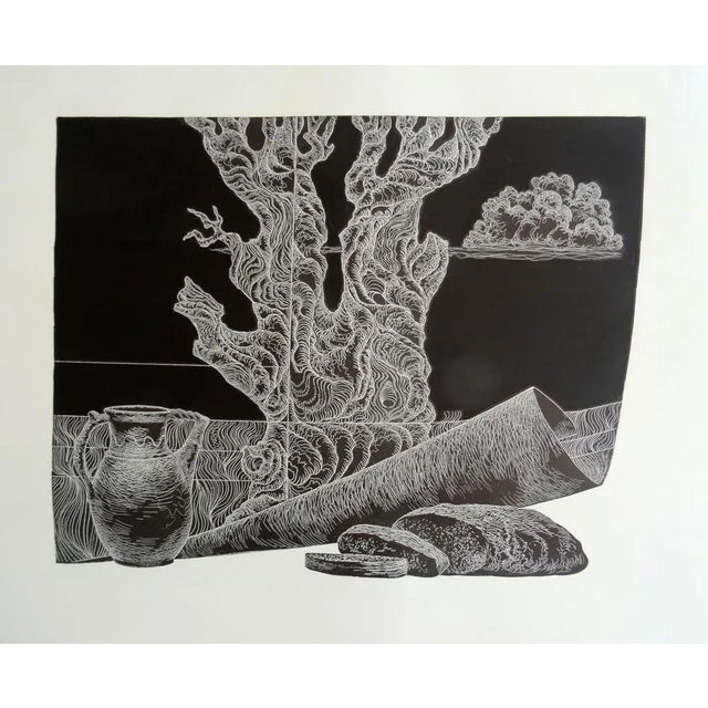 1980s Dainis Rozkalns, Rye Bread, 1980, Linocut For Sale - Image 5 of 6