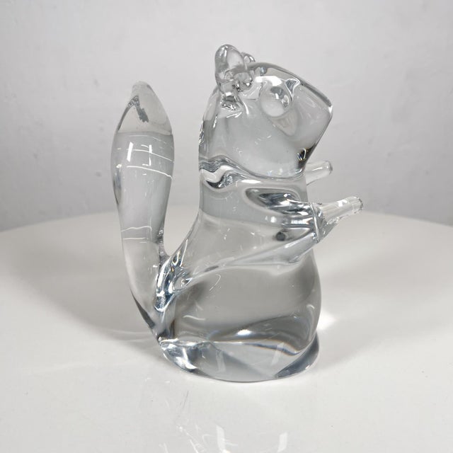Late 20th Century Daum France Art Crystal Sculpture Squirrel Figurine For Sale In San Diego - Image 6 of 13