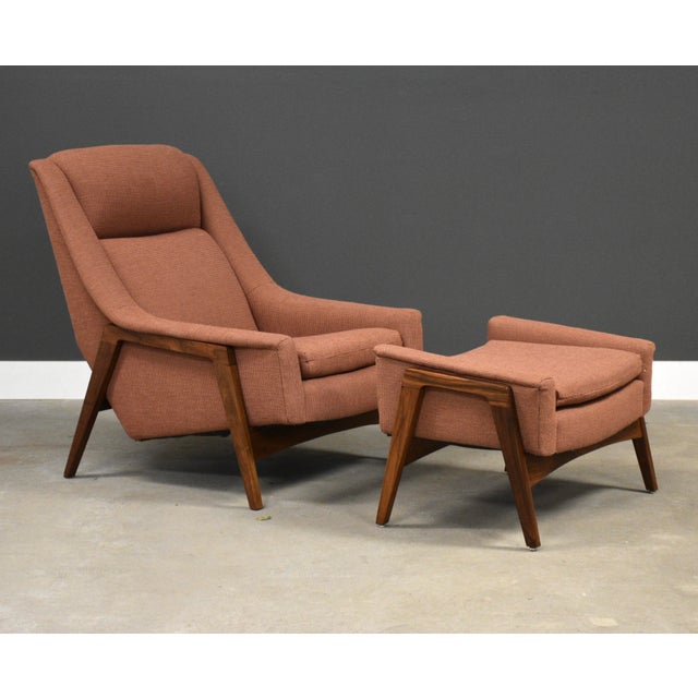 Vintage Lounge Chair and Ottoman by Folke Ohlsson for Dux For Sale In Boston - Image 6 of 11