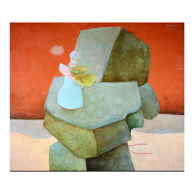 Vintage School of Paris French Modernist Fauvist Oil Painting by Claude Gaveau For Sale