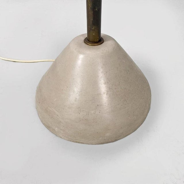 Mid-Century Modern Italian Brass, Glass and Iron Floor Lamp, 1950s For Sale - Image 14 of 17