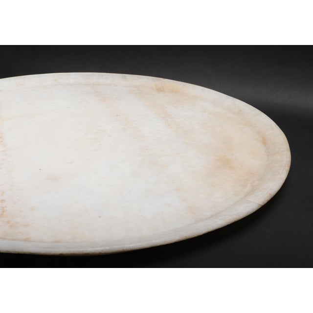 Classical Large Round White Marble Serving Tray Chairish