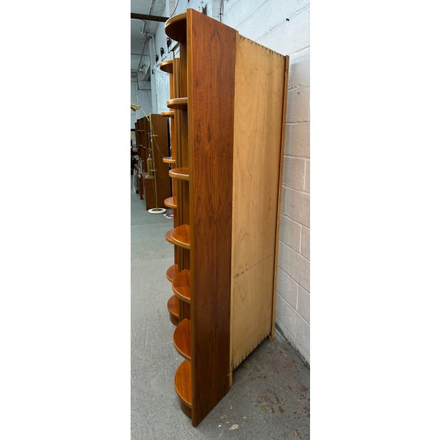 Vintage Danish Modular Curved Teak Shelving Unit For Sale - Image 10 of 18