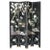 Ebonized Chinoiserie Decorated Four Panel Landscape Screen with Garden, 20th Century For Sale - Image 13 of 13