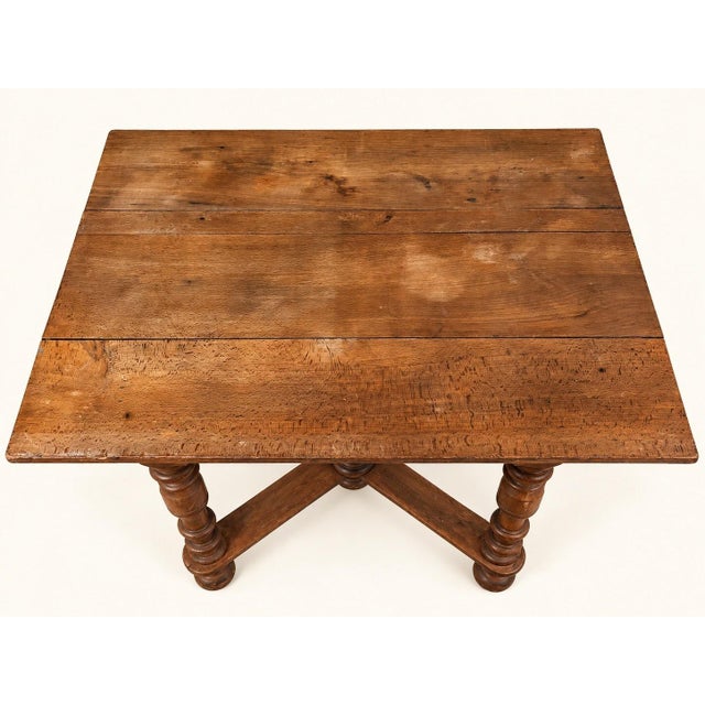 17th Century 17th Century Louis XIII Style Side Table in Oak with Turned Legs For Sale - Image 5 of 6
