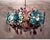 1960s Large Vintage Chandelier Crystal Antique Different Daisy Colourful Hand Painted 8 Lamps Bohemian Light For Sale - Image 5 of 10