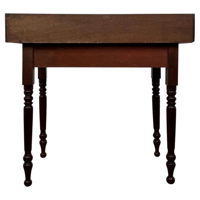 Brown 19th Century Antique Victorian Mahogany Writing Table For Sale - Image 8 of 12