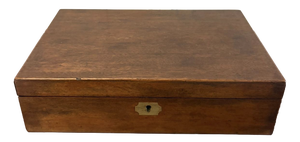 Antique Georgian Mahogany Writing Slope Box with Fitted Interior and Secret Compartment, 1820