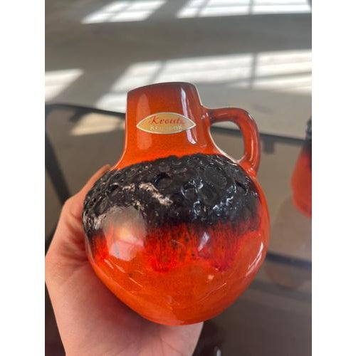 Vases in Fat Lava from Kreutz Keramik, Set of 2 For Sale - Image 10 of 11