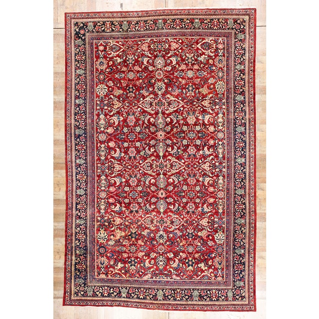 Antique Persian Mahal Rug, 11'03 X 17'09 For Sale - Image 10 of 10