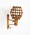 Midcentury amazing sconce "Lantern" wall lamp in rattan and bamboo, attributed to Louis Sognot, France, 1960s. A wonderful...