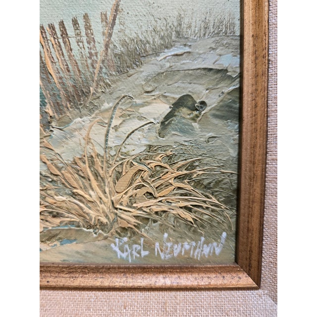 Coastal Late 20th Century Original Karl Neumann Oil Painting - The Beach For Sale - Image 3 of 9