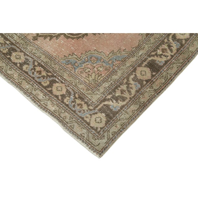 Beige Anatolian Decorative Hand Knotted Vintage Runner Rug For Sale - Image 4 of 7