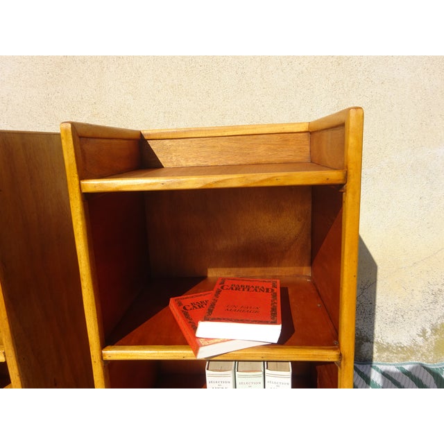 Wood Light Wood Bedside Tables with Top Edges, 1990s, Set of 2 For Sale - Image 7 of 18