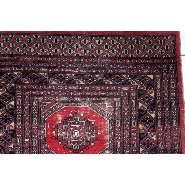 1930s, Antique Uzbek Bukhara Handmade Rug 3 X 5 For Sale - Image 9 of 12