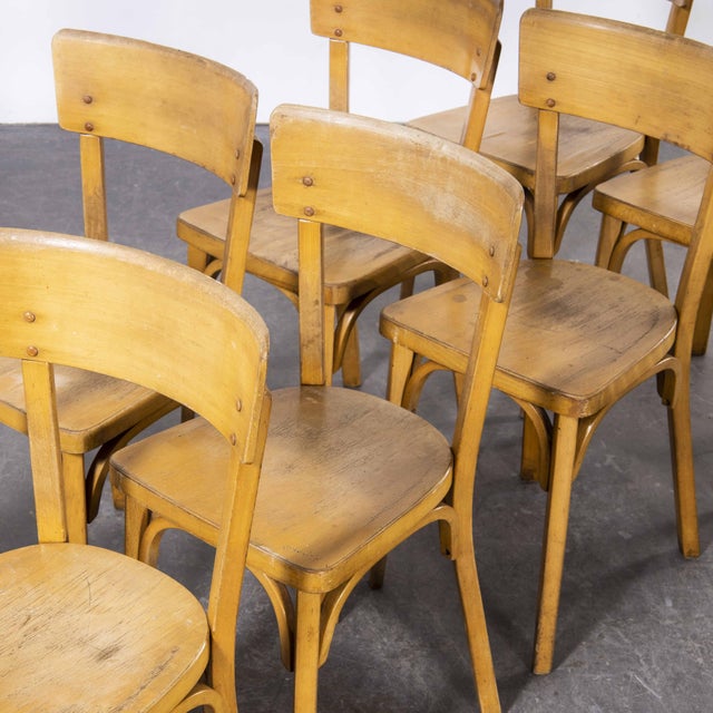 Wood French Honey Beech Bentwood Dining Chair from Baumann, 1950s For Sale - Image 7 of 17