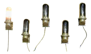 Vintage Nautical Brass Bulk Head Lights in Brass, Set of 5