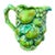 1960s Inarco E2611 Green Majolica-Style Fruit Pitcher For Sale