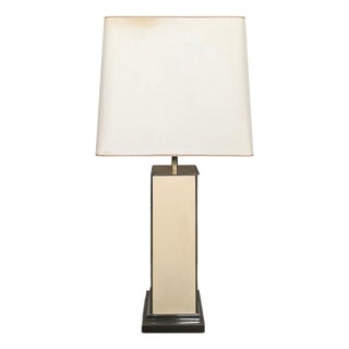 French White Lacquered Table Lamp from Maison Romeo For Sale