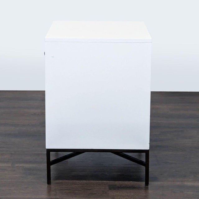 West Elm West Elm Wood Tiled Nightstand For Sale - Image 4 of 9