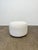 Contemporary Modern White Mohair Ottoman For Sale - Image 3 of 8