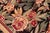 Shabby Chic Floral 1990's Pak-Persian Black/Red Wool Rug - 6'2'' X 9'5'' For Sale - Image 4 of 9