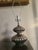 Vintage mid‑century modern ribbed chrome table lamp, featuring a reflective silver body with vertical fluting and a...