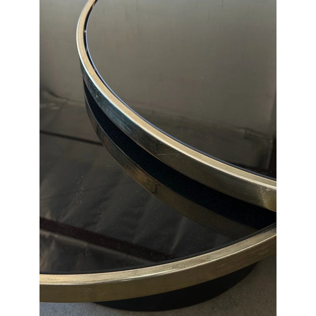 1990s Revolving Glass Coffee Table For Sale - Image 10 of 15