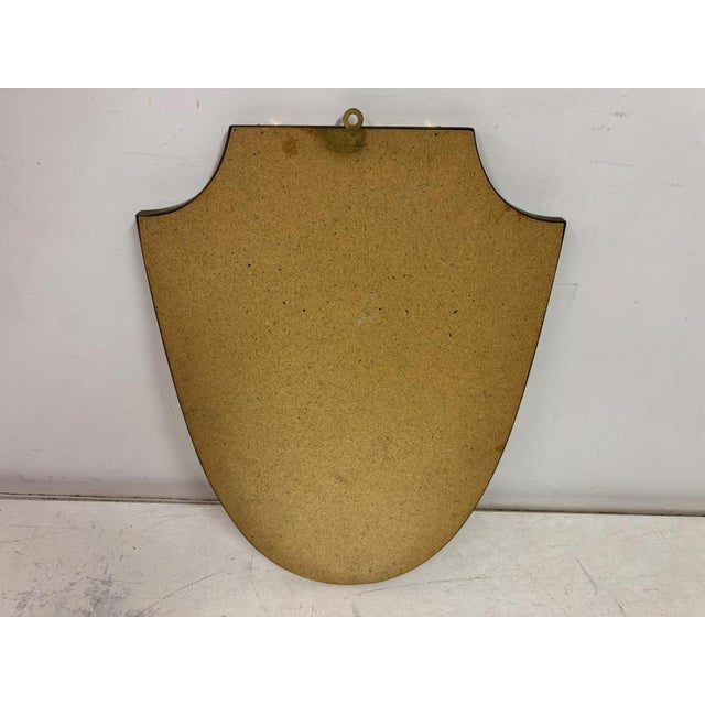 Italian Brass Shield Mirror, 1950s For Sale - Image 11 of 12