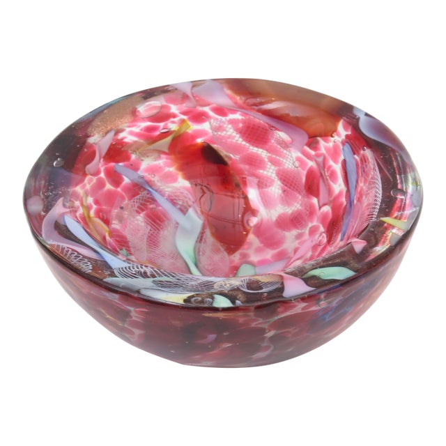 Vintage Murano Tutti Fruitti Bowl Glass by Avem, Italy, 1960's For Sale