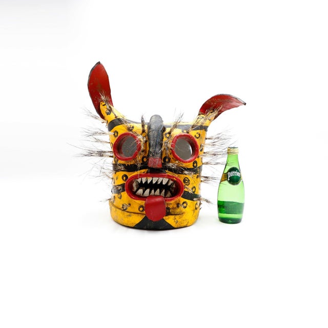 Vintage Ceremonial Jaguar (Tigre) Mask, Zitlala, Guerrero, Mexico For Sale - Image 13 of 18