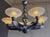 Art Deco Opalescent Glass and Nickel-Plated Bronze Chandelier by Jean Gauthier for Petitot & Ezan, France, 1935 For Sale - Image 6 of 18