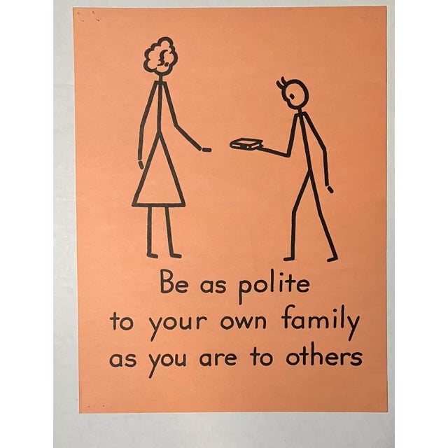 Up for sale is this vintage 2-sided classroom poster, one of several Manners and Safety posters we are currently selling....