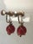 Metal 1960s Red Saturn Orb Dangle Earrings, A Pair For Sale - Image 7 of 7