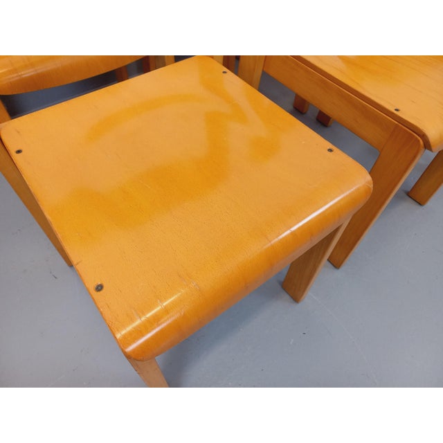 Vintage Beechwood Chairs, 1970s, Set of 6 For Sale - Image 11 of 18