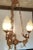 Vintage Art Deco Nouveau Mermaid Chandelier in Brass & Glass For Sale - Image 4 of 6