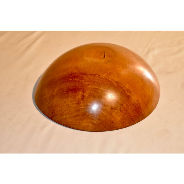 Wood Circa 1900 Hand Turned Maple Bowl For Sale - Image 7 of 7