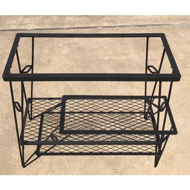 Mid Century Modern Black Iron Plant Stand For Sale - Image 4 of 8