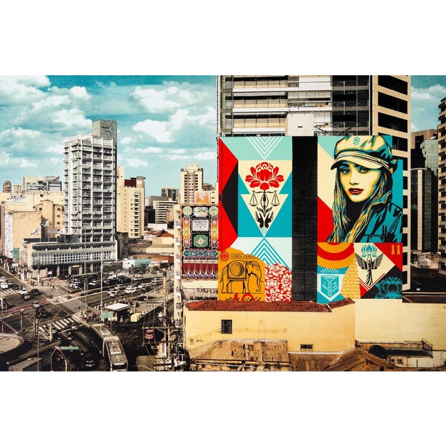 Modern Shepard Fairey, Fragile Carga Mural, Lithograph For Sale - Image 3 of 8