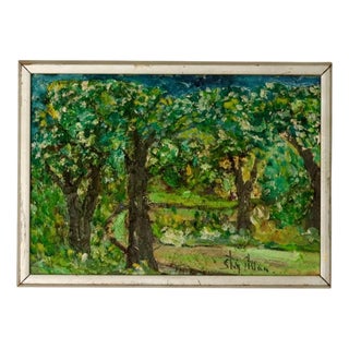 Stig Allan, Clearing, 1950s, Oil on Board, Framed For Sale